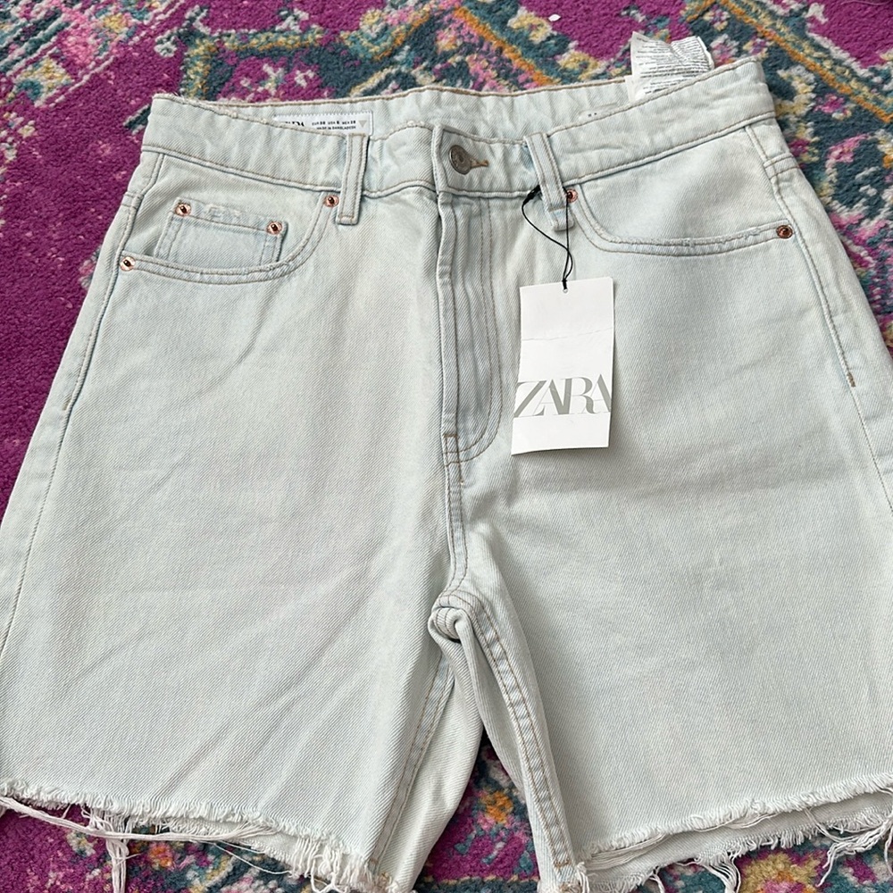 Zara long short light wash new with tags
